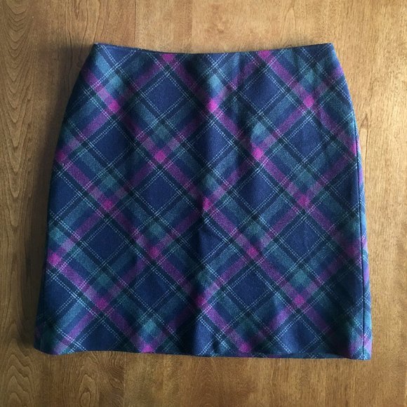 Talbots wool plaid skirt 6P - Picture 1 of 7